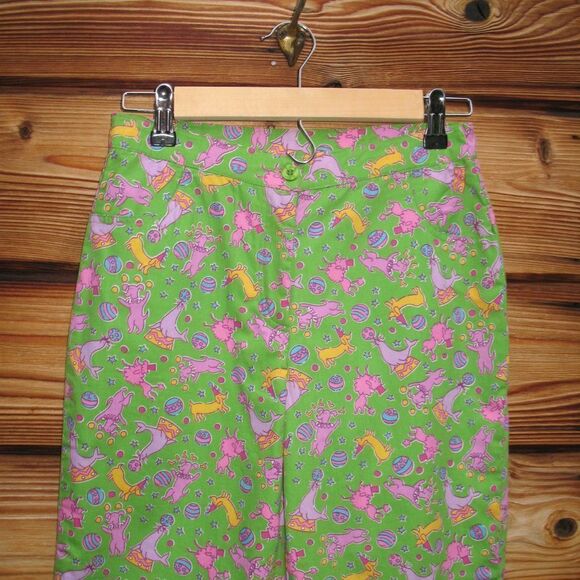 Rare Vintage Girls Lilly Pulitzer Circus Print Pants - Picture 3 of 8